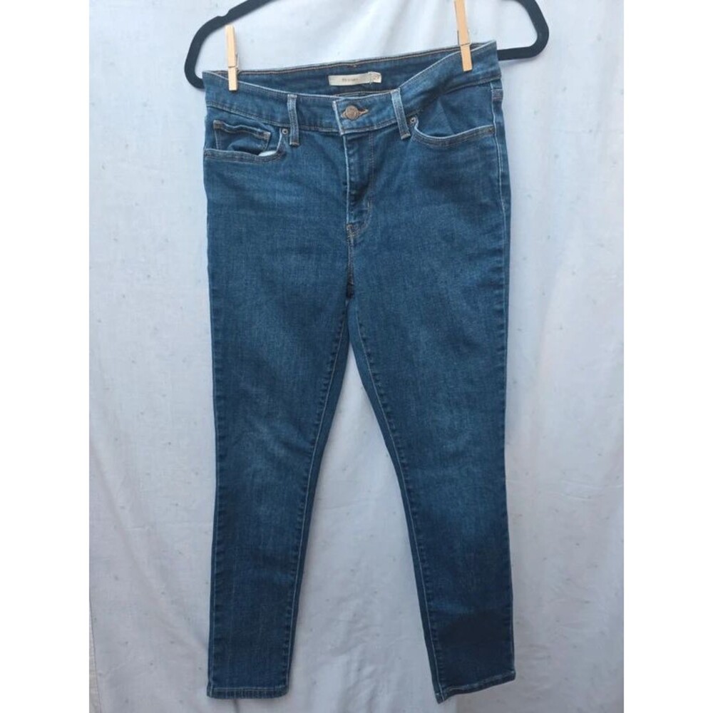 Levis 711 Skinny Jeans Medium Wash Blue Denim Basics Size 29
